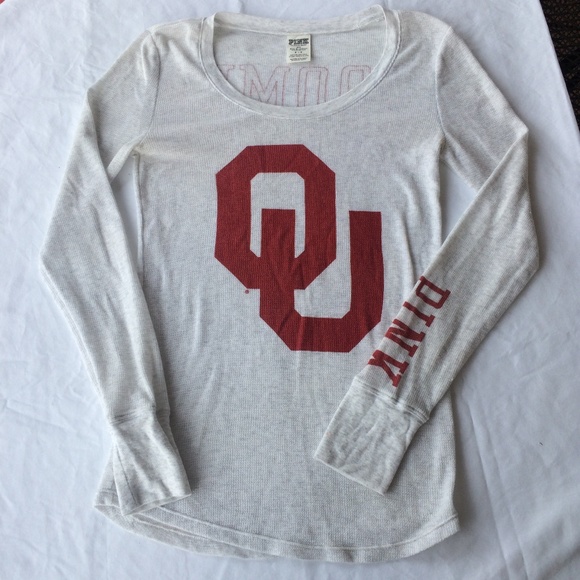 VS PINK Oklahoma University Long Sleeved Tee - S - Picture 1 of 5